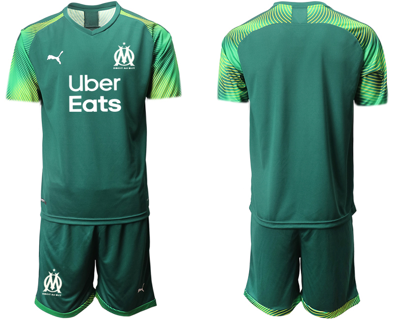 Men 2020-2021 club Marseille green goalkeeper Soccer Jerseys2